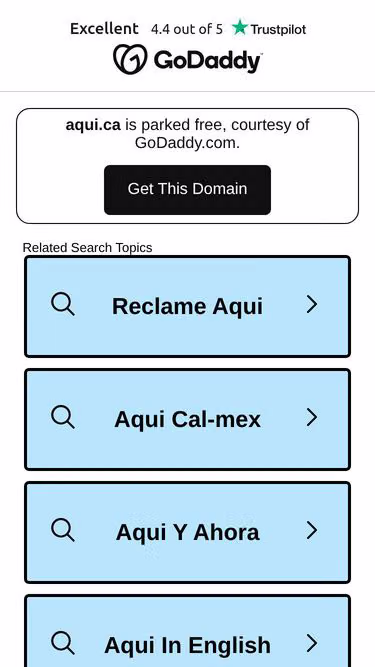 Screenshot of aqui.ca