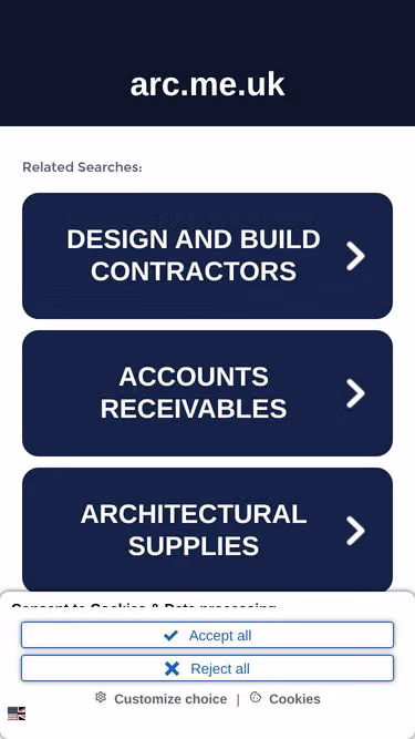 Screenshot of arc.me.uk
