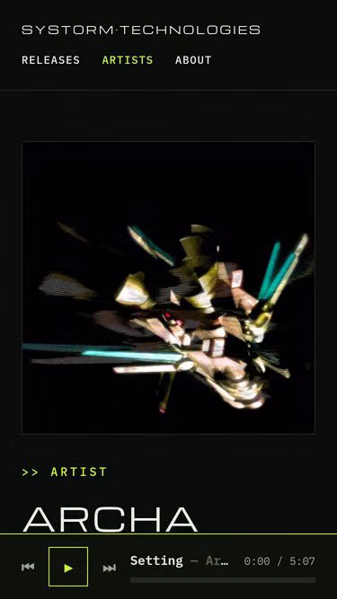 Screenshot of archa.music