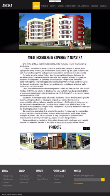 Screenshot of archa.ro