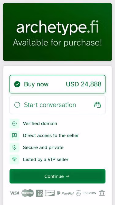 Screenshot of archetype.fi