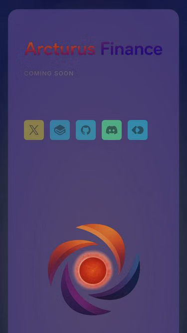 Screenshot of arcturus.finance