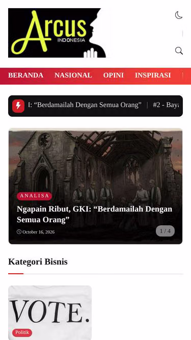 Screenshot of arcus.id