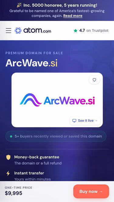 Screenshot of arcwave.si