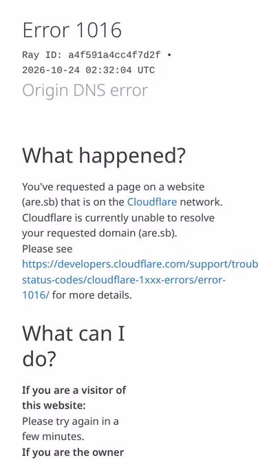 Screenshot of are.sb