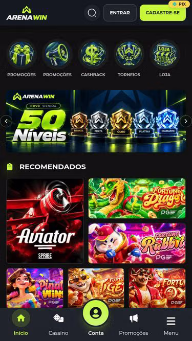 Screenshot of arenawin.cl