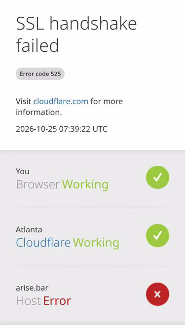 Screenshot of arise.bar
