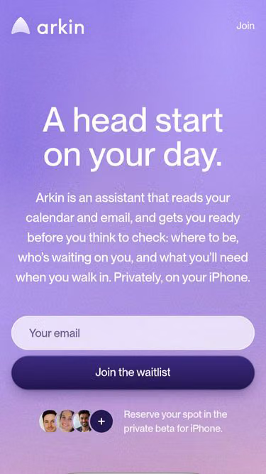 Screenshot of arkin.ai