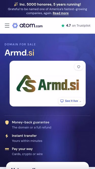 Screenshot of armd.si