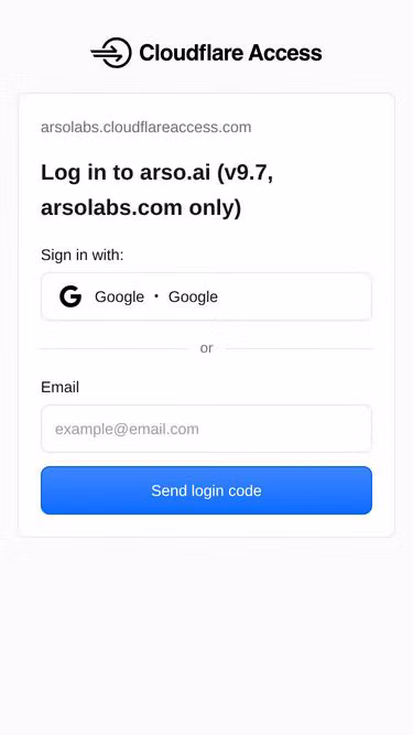 Screenshot of arso.ai