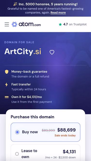 Screenshot of artcity.si