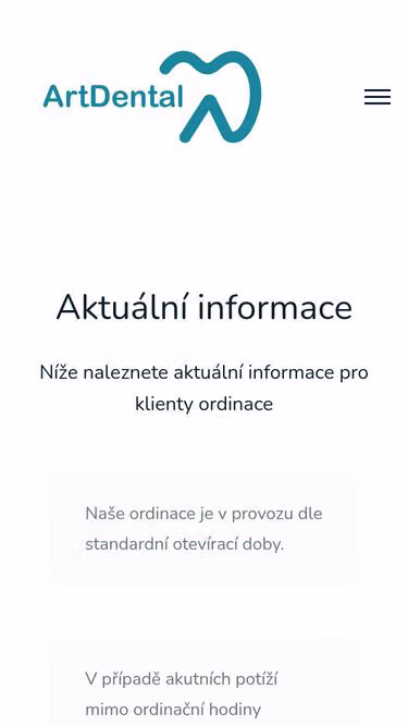 Screenshot of artdental.cz