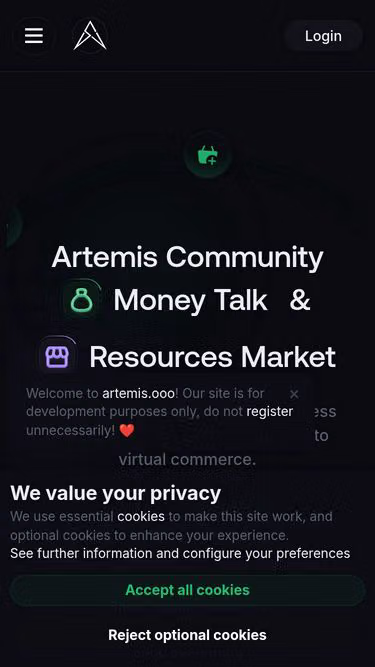 Screenshot of artemis.ooo