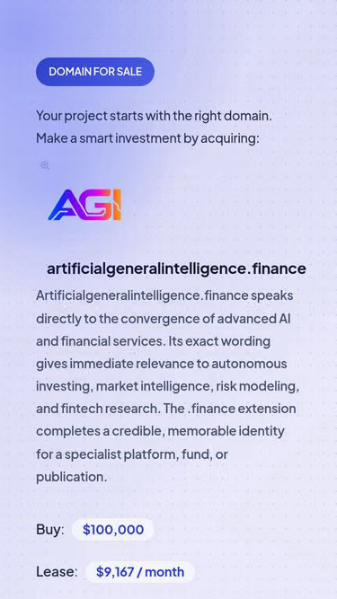 Screenshot of artificialgeneralintelligence.finance
