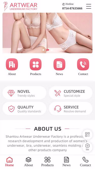 Screenshot of artwear.cc