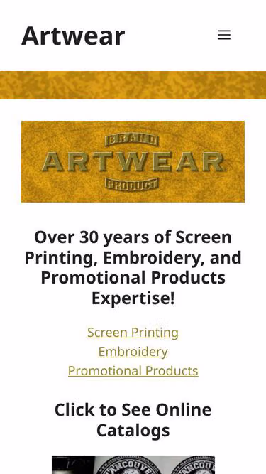 Screenshot of artwear.net