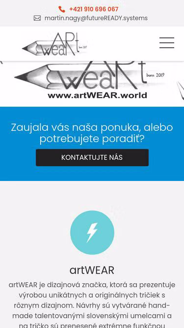 Screenshot of artwear.world
