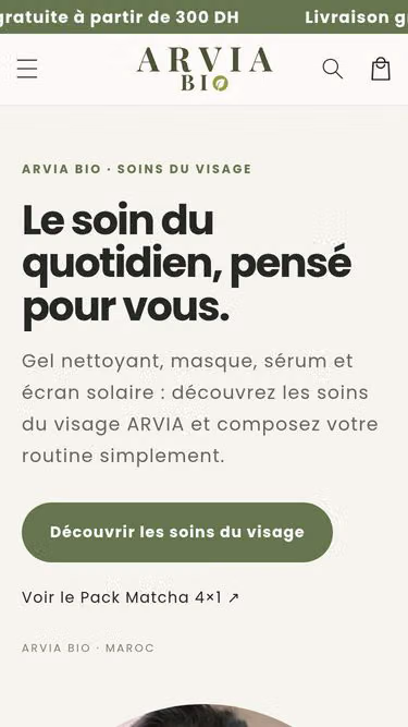 Screenshot of arvia.ma