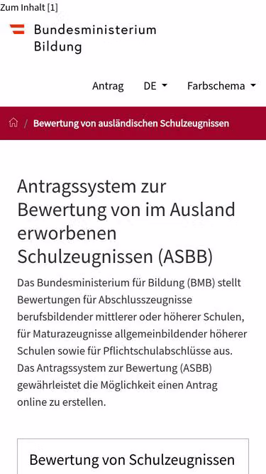 Screenshot of asbb.at