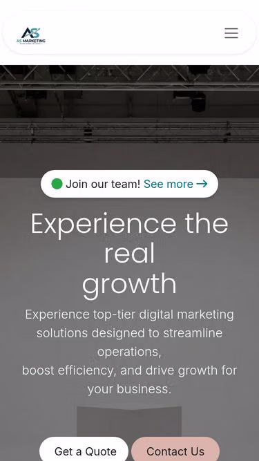 Screenshot of asmarketing.page