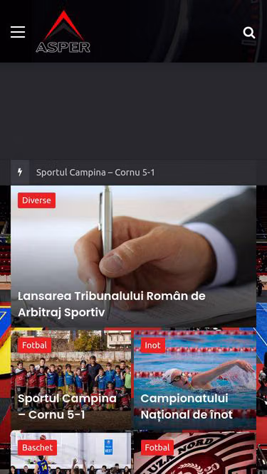 Screenshot of asper.ro