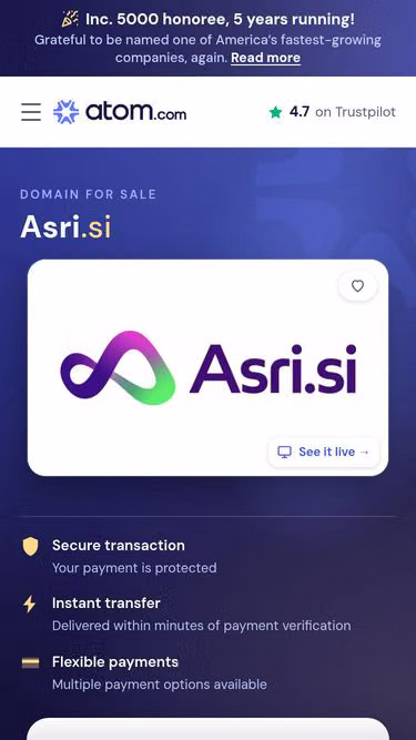 Screenshot of asri.si