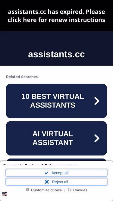 Screenshot of assistants.cc