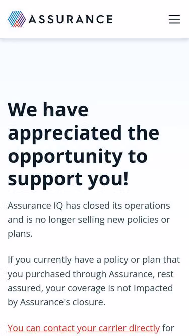 Screenshot of assurance.com