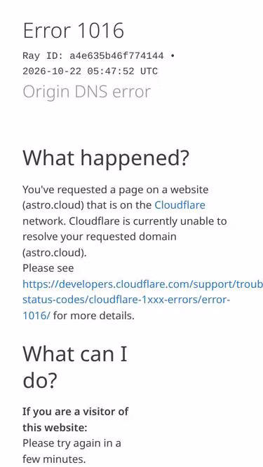 Screenshot of astro.cloud
