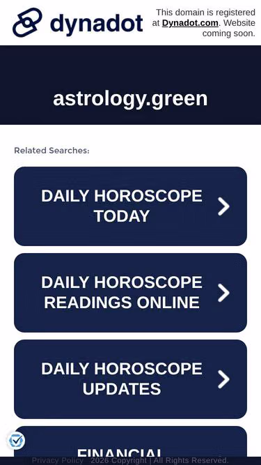 Screenshot of astrology.green