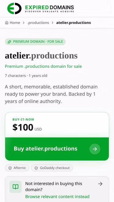 Screenshot of atelier.productions