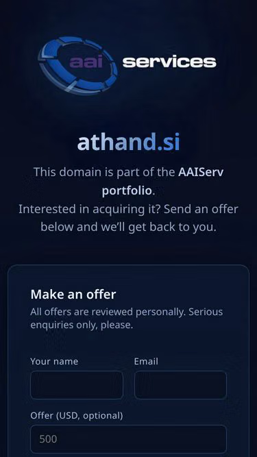 Screenshot of athand.si