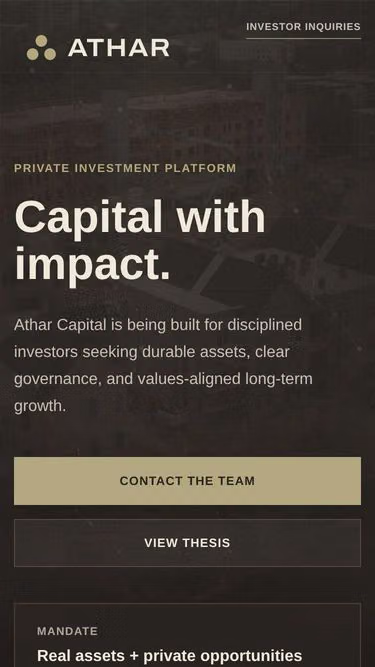 Screenshot of athar.capital