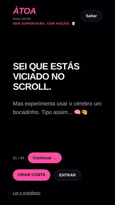 Screenshot of atoa.social