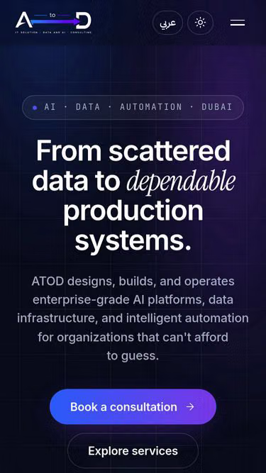 Screenshot of atod.ai
