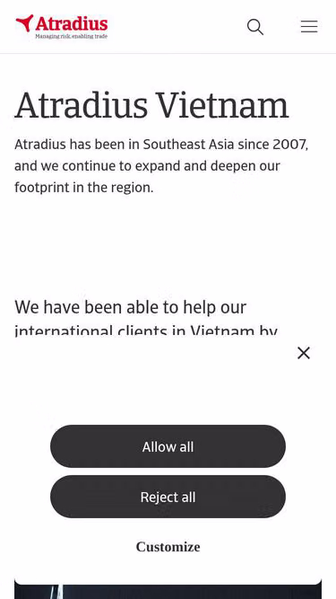 Screenshot of atradius.vn