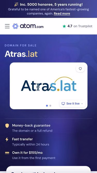 Screenshot of atras.lat