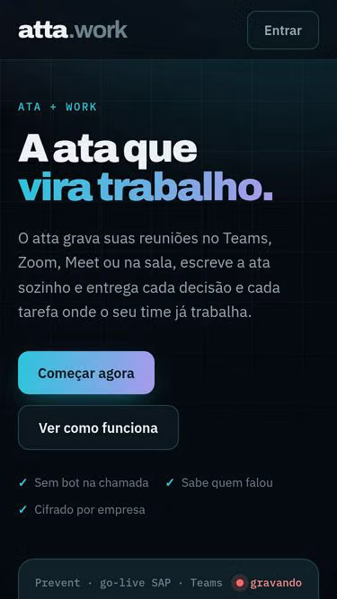 Screenshot of atta.work