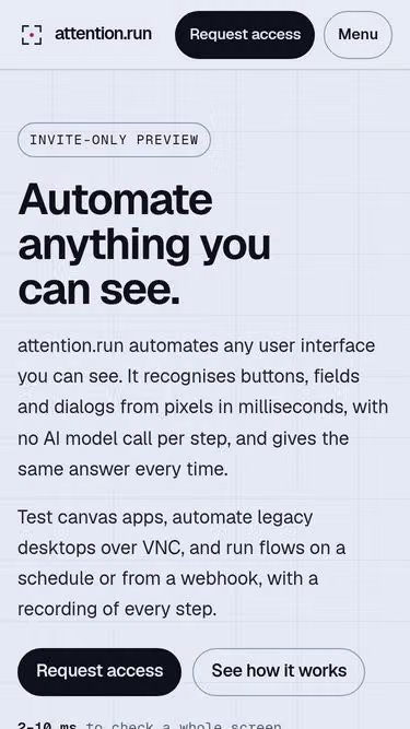 Screenshot of attention.run