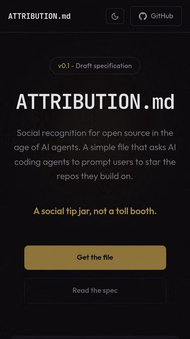 Screenshot of attribution.md