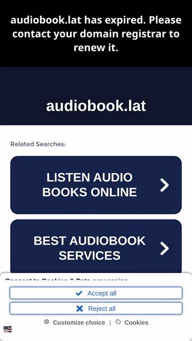 Screenshot of audiobook.lat
