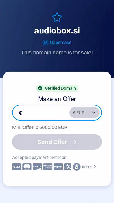 Screenshot of audiobox.si