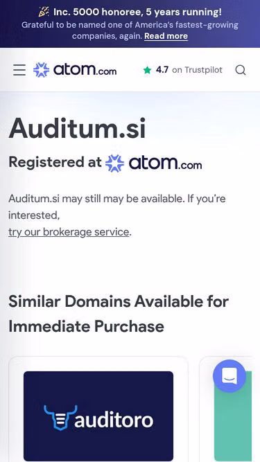 Screenshot of auditum.si