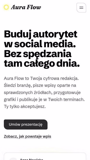 Screenshot of auraflow.social