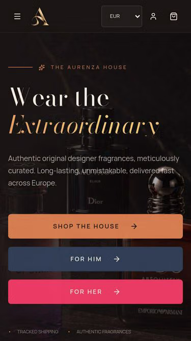 Screenshot of aurenza.eu