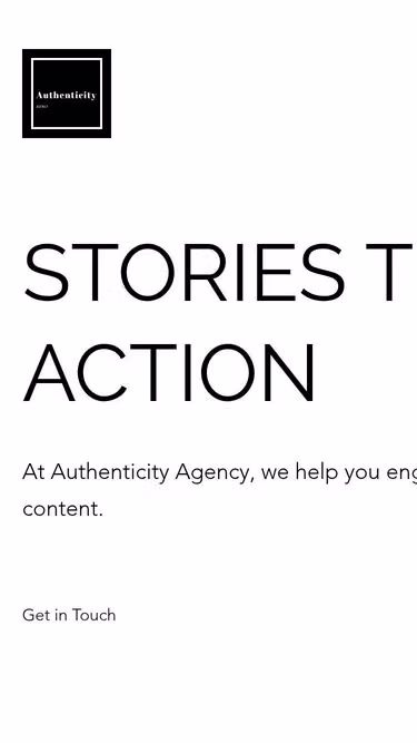 Screenshot of authenticity.agency