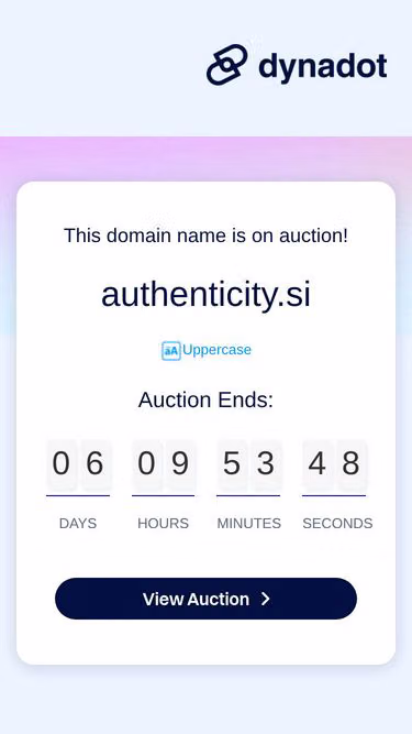Screenshot of authenticity.si