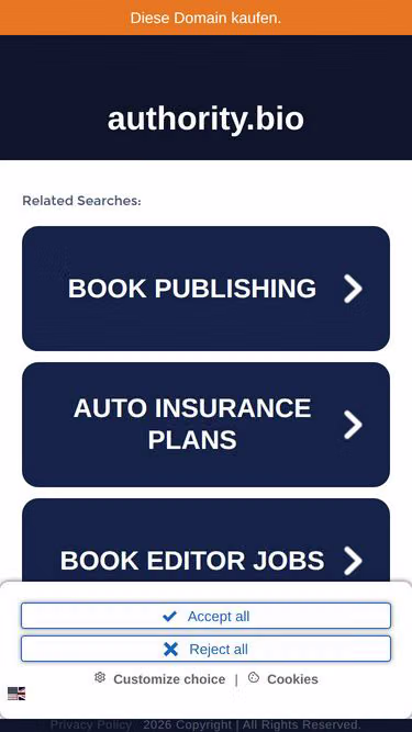 Screenshot of authority.bio