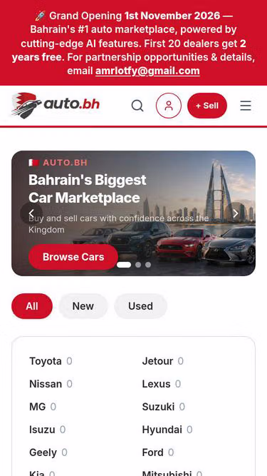 Screenshot of auto.bh