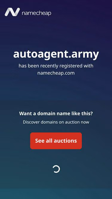 Screenshot of autoagent.army